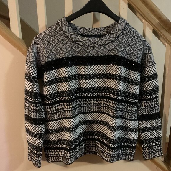 Striped Sweater with Sequins - Picture 1 of 3